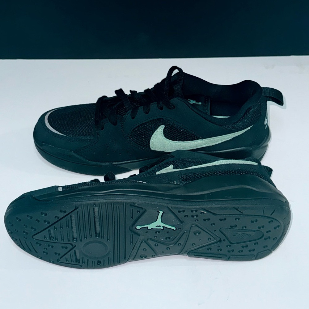 Black and Mint Athletic Sneakers